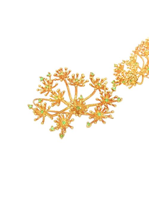 Dandelion gold tsavorite earrings GOCCIAZZURRA JEWELS | ORDANDELIONOROVERDE